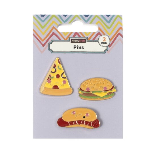 Pizza and Burger Pins 3 Pack image number 4