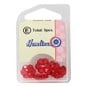 Hemline Red Novelty Flower Button 5 Pack image number 2