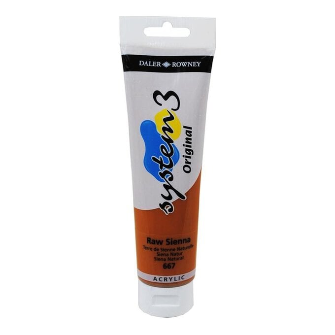 Daler-Rowney System3 Raw Sienna Acrylic Paint 150ml image number 1