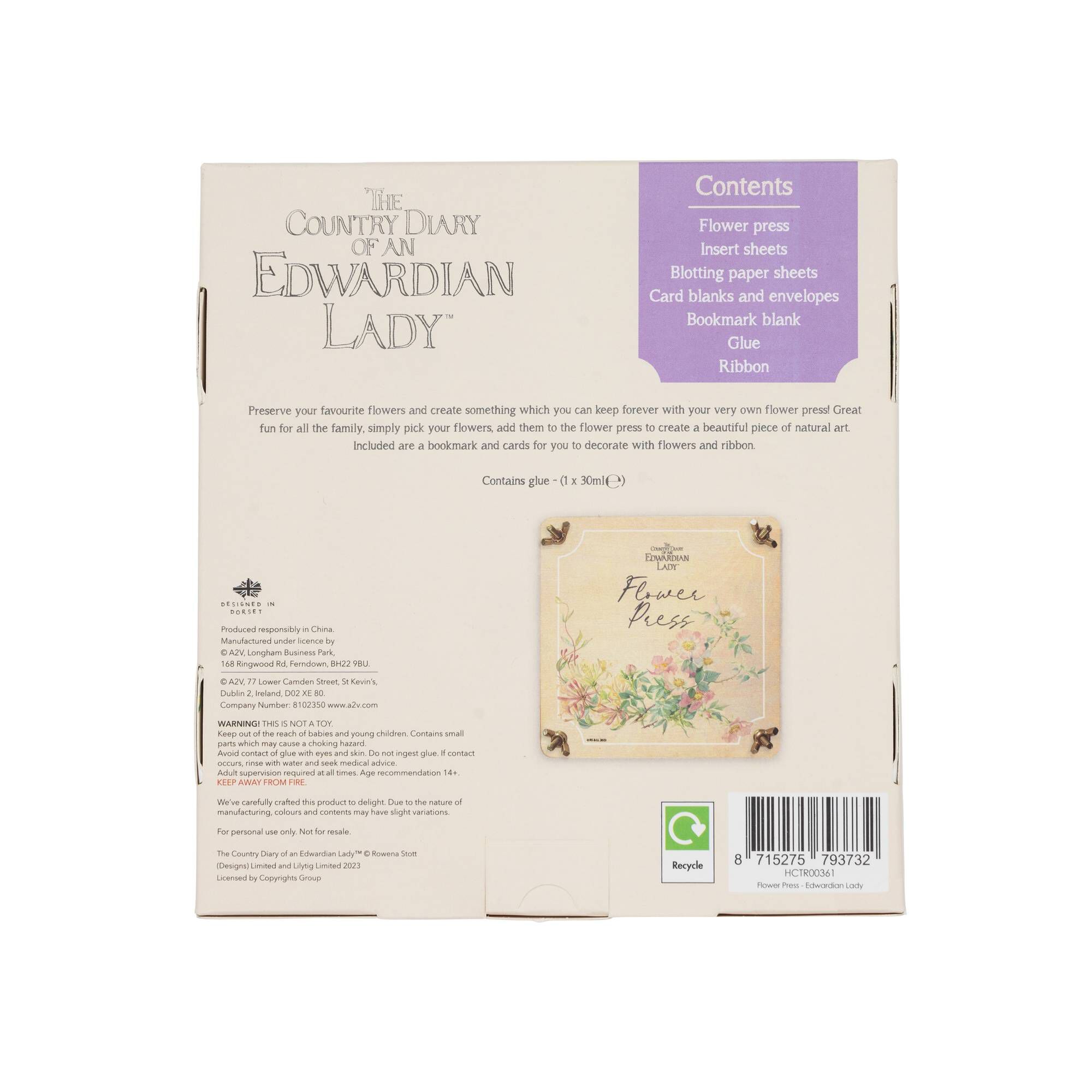 Edwardian Lady Flower Press 15cm x 15cm Hobbycraft