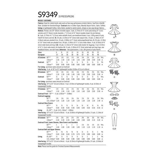 Simplicity Women’s Costume Sewing Pattern S9349 (6-14) image number 6