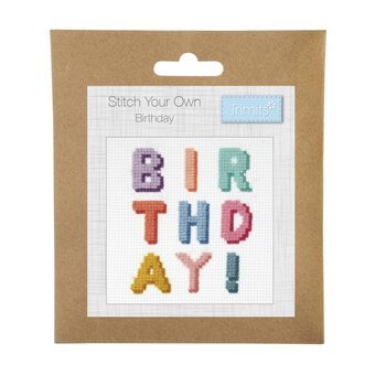 Trimits Birthday Mini Cross Stitch Kit 13cm x 13cm