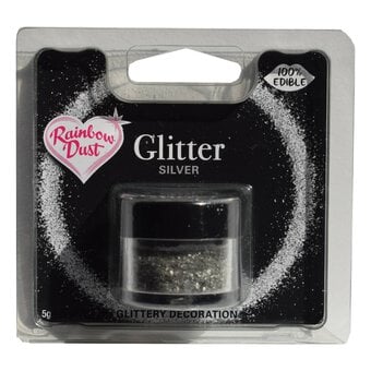Rainbow Dust Silver Edible Glitter 5g image number 2