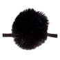 Black Faux Fur Pom Pom 11cm  image number 2