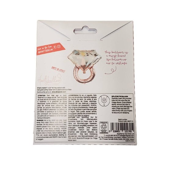 Large Rose Gold Ring Foil Balloon image number 4