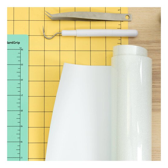 Siser Iridescent White Glitter Heat Transfer Vinyl 30cm x 50cm image number 4