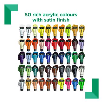 Reeves Acrylic Paint Set 22ml 50 Pack