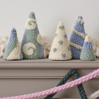 How to Make Punch Needle Winter Trees