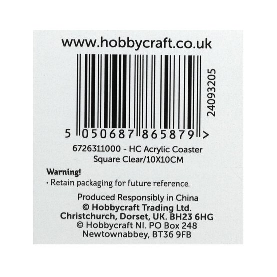 Clear Square Acrylic Coaster image number 4