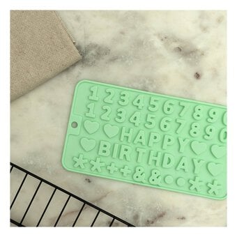 Whisk Happy Birthday Number Silicone Candy Mould  image number 2