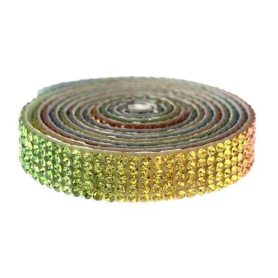 Rainbow Adhesive Gem Strip 1cm x 1m image number 3