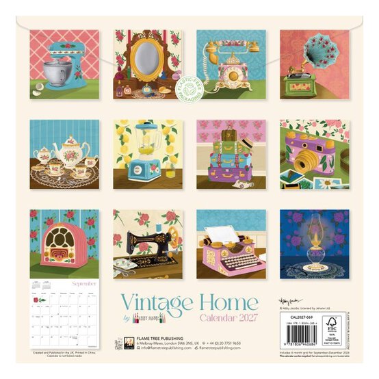 Vintage Home Wall Calendar 2027 image number 4
