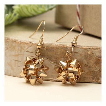 Gold Bow Novelty Earrings
