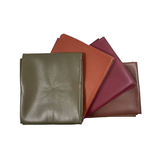 Dark Faux Leather Fat Quarters 4 Pack image number 1
