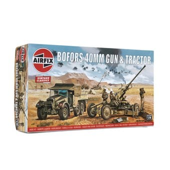 Airfix 40mm Bofors Gun and Tractor Model Kit 1:76