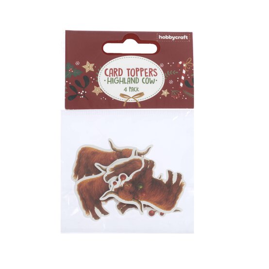 Highland Cow Card Toppers 4 Pack  image number 4