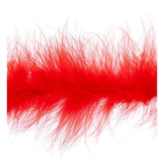 Red Luxury Marabou Trim by the Metre