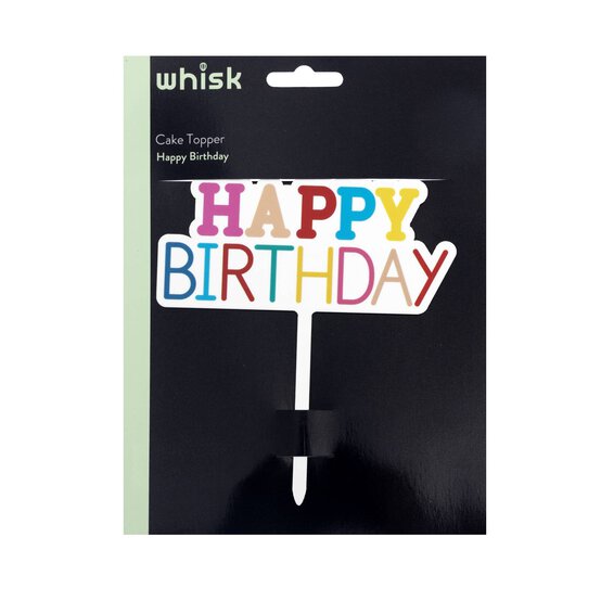 Whisk Rainbow Acrylic Happy Birthday Cake Topper image number 3