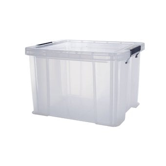Whitefurze Allstore 36 Litre Clear Storage Box 