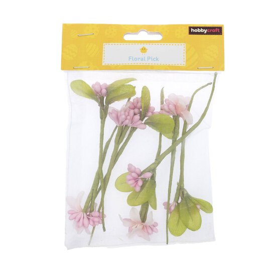 Pink Floral Picks 8 Pack image number 4