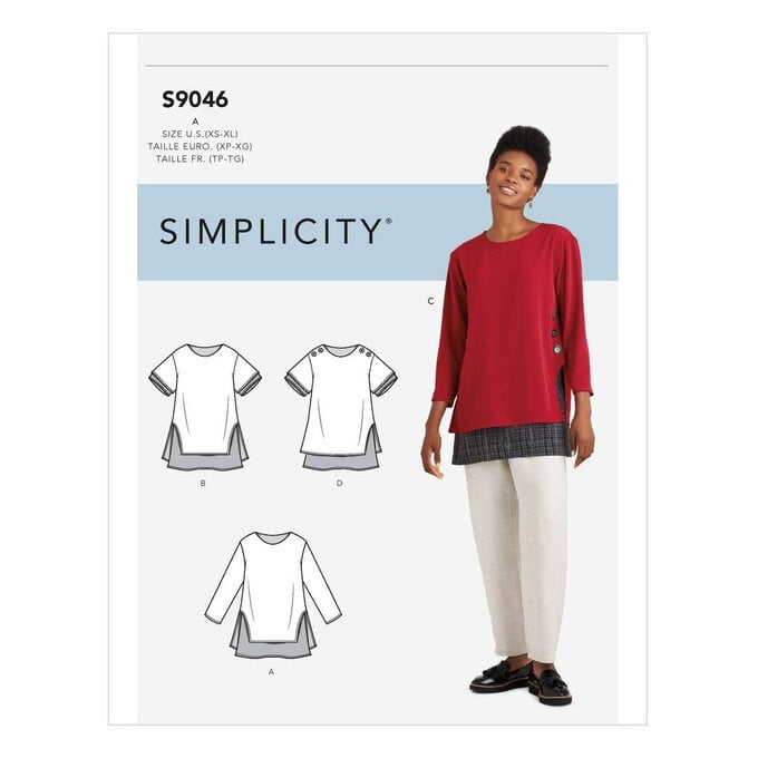 Simplicity Women’s Layered Tunic Sewing Pattern S9046 image number 1