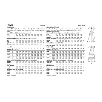 Simplicity Women's Dress Sewing Pattern S9703 (P5 12-20)