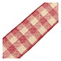 Linen Check Wire Edge Printed Ribbon 63mm x 3m image number 3