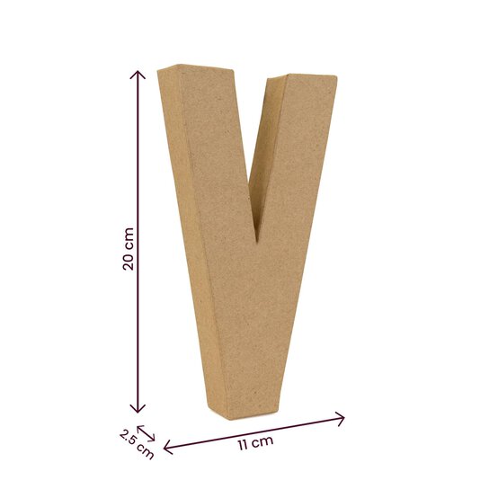 Mache Letter V 20cm image number 5