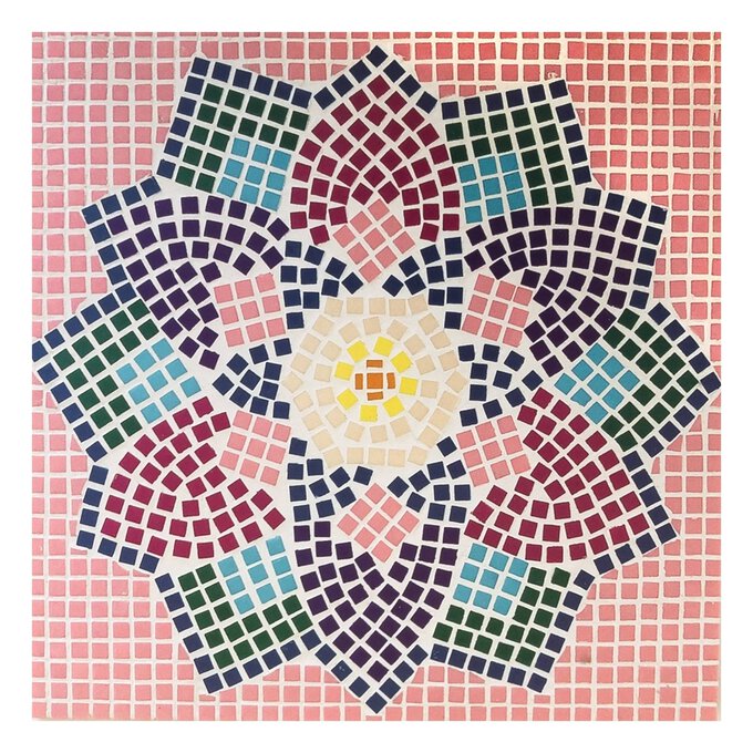 Large Pink Mandala Mosaic Kit 20cm image number 1