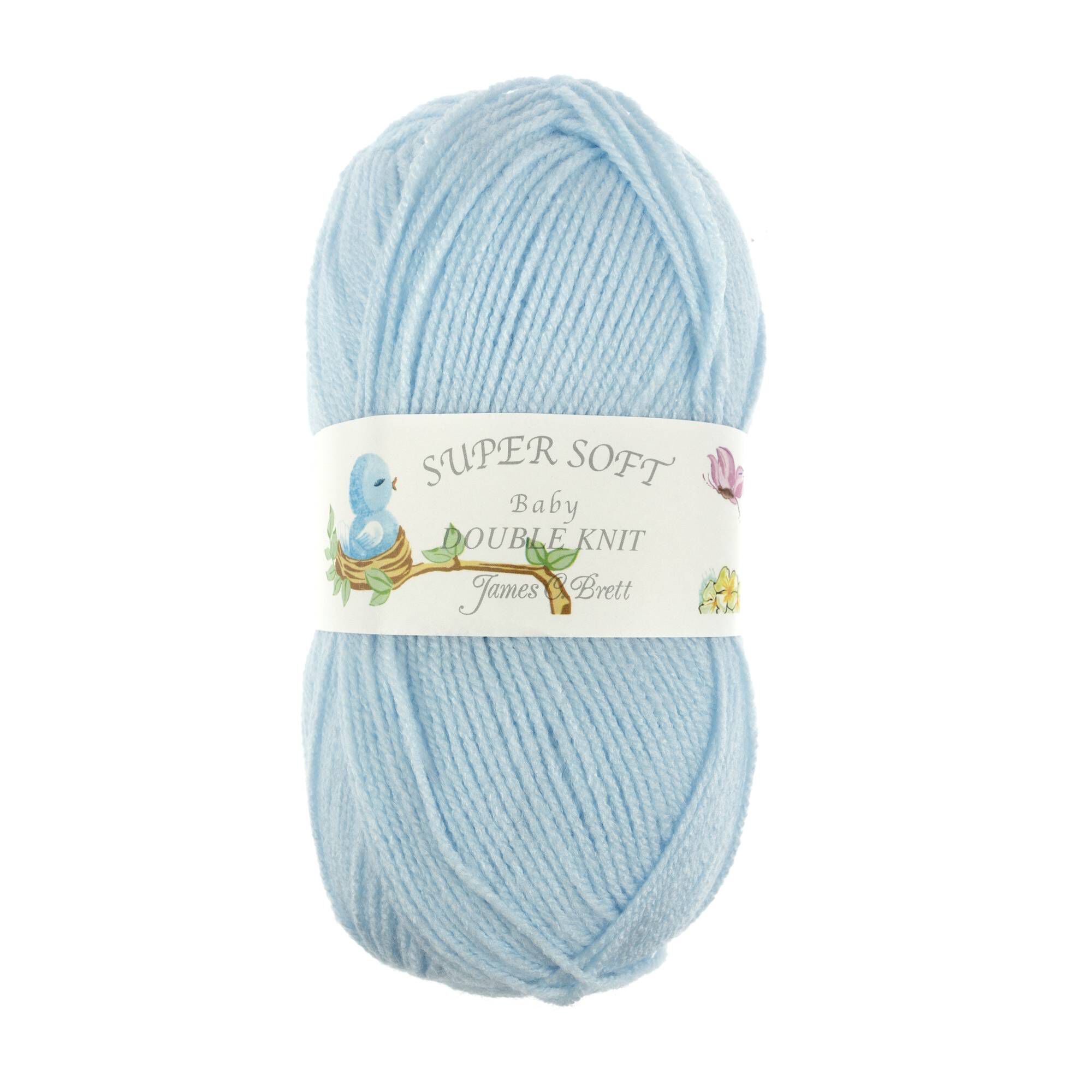 James C Brett Flutterby Chunky Garn – Himmelblau, 100 G Knäuel, Superweiches Polyester, Ideal Für Kuschelige Projekte