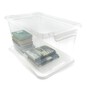 Clear White Storage Box with Wheels 60 Litres image number 2