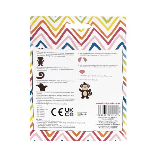 Monkey Felt Sewing Kit image number 4