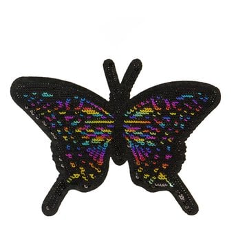 Sequin Butterfly Iron-On Patch 11cm x 7cm
