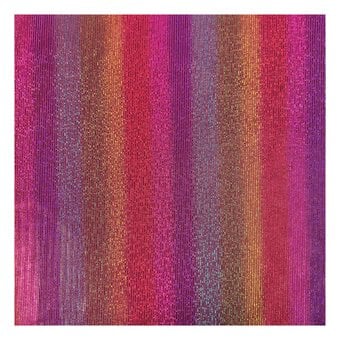Red Jersey Rainbow Foil Fabric by the Metre
