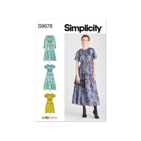 Simplicity Women's Dresses Sewing Pattern S9678 (K5 8-16) image number 1
