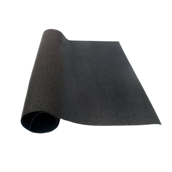 Black Glitter Iron-On Vinyl 12 x 24 Inches