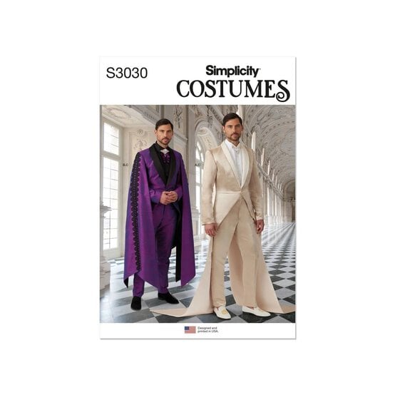 Simplicity Men's Costume  Sewing Pattern S3030 (AA 34-42) image number 1