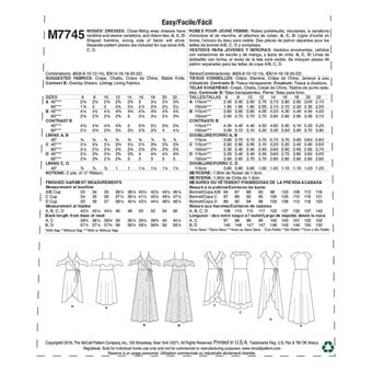 McCall’s Women’s Dress Sewing Pattern M7745 (6-14)