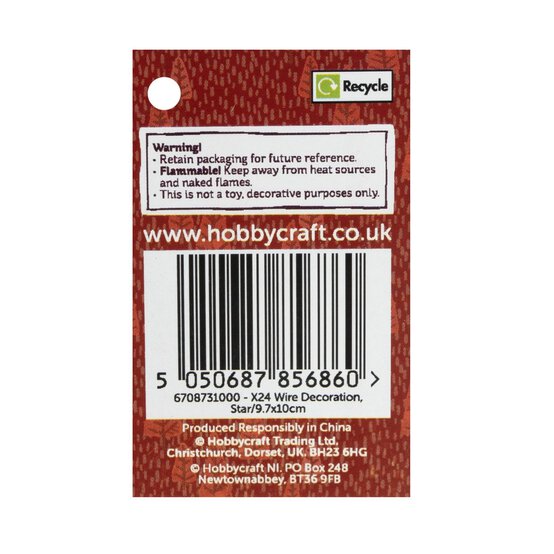 Star Wire Decoration 10cm image number 5