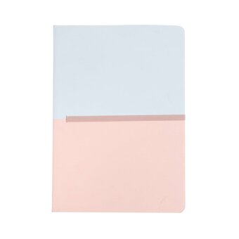 Blue and Pink Hardback Notebook A5