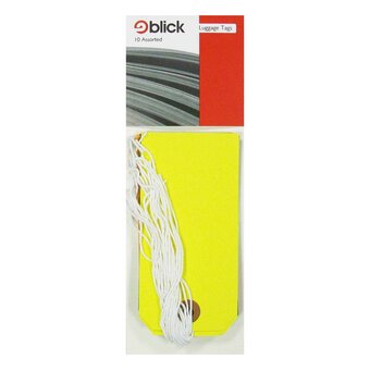 Blick Multi Coloured Luggage Tags 10 Pack