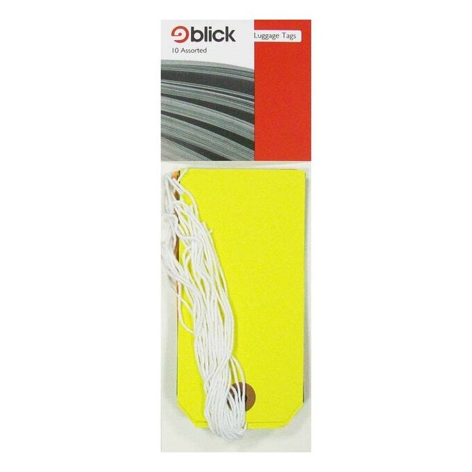 Blick Multi Coloured Luggage Tags 10 Pack image number 1
