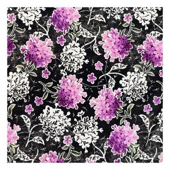 Vintage Large Floral Cotton Print Fabric by the Metre image number 2