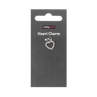 Diamante Heart Charm