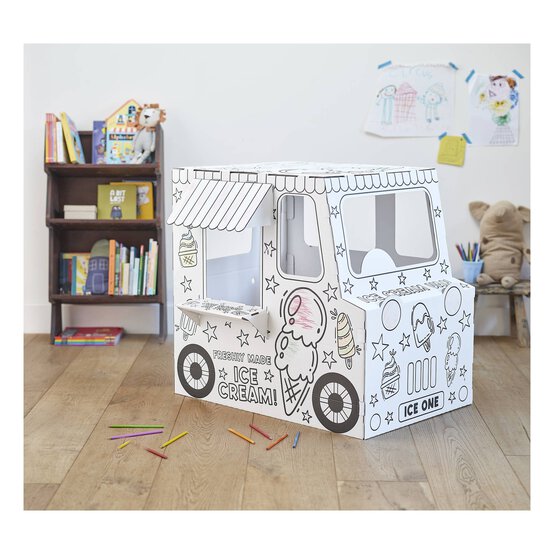 Colour-In Cardboard Ice Cream Van image number 1