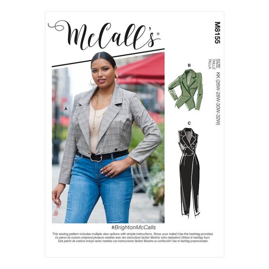 McCall&rsquo;s Brighton Jacket and Vest Sewing Pattern M8154 (8-16) image number 1
