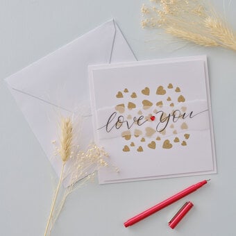 How to Make a Stencilled Anniversary Card