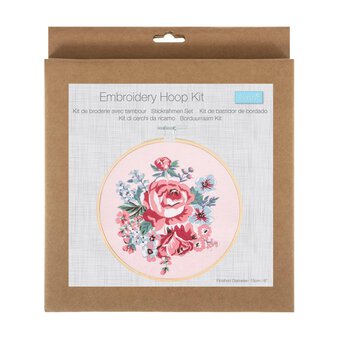 Trimits Rose Blossom Embroidery Hoop Kit