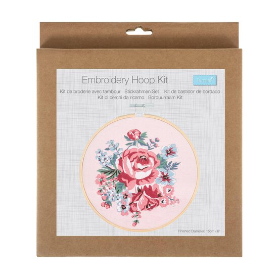 Trimits Rose Blossom Embroidery Hoop Kit image number 1