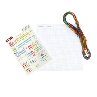 Mini Rainbow Quote Cross Stitch Kit